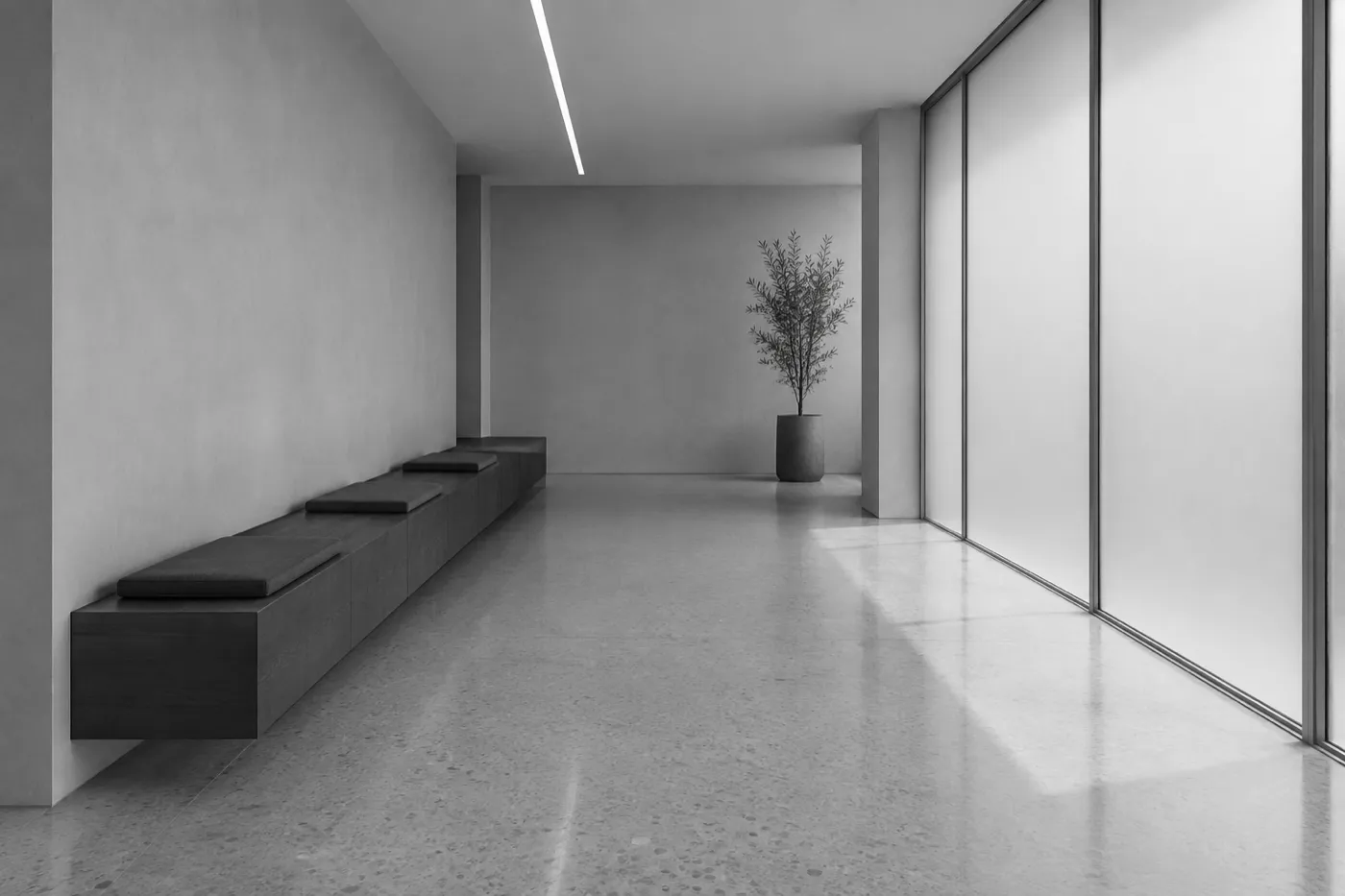 A clinic waiting area